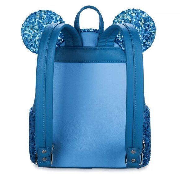 Loungefly Disney Minnie Mouse Blue Sequined Mini Backpack – Hydrangea